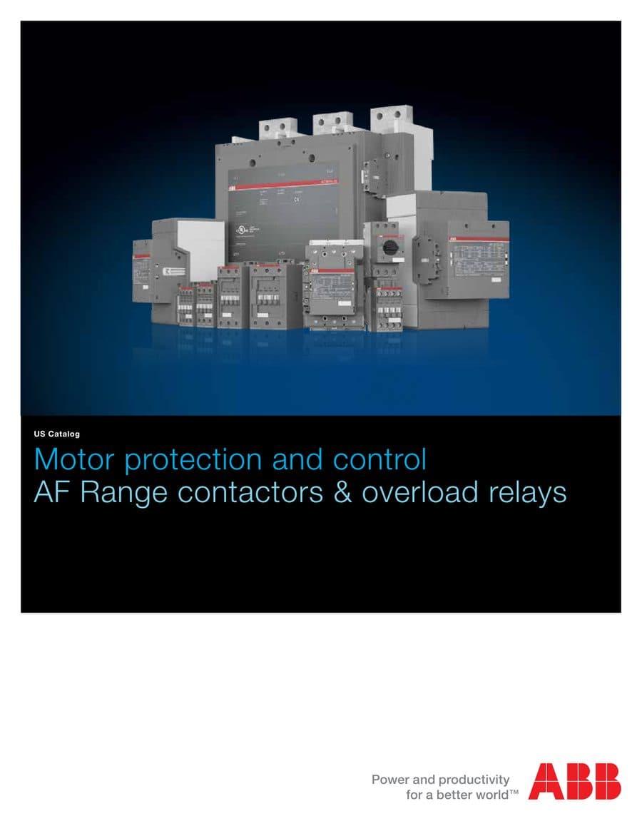 Motor Protection & Control — AF Range Contactors cover