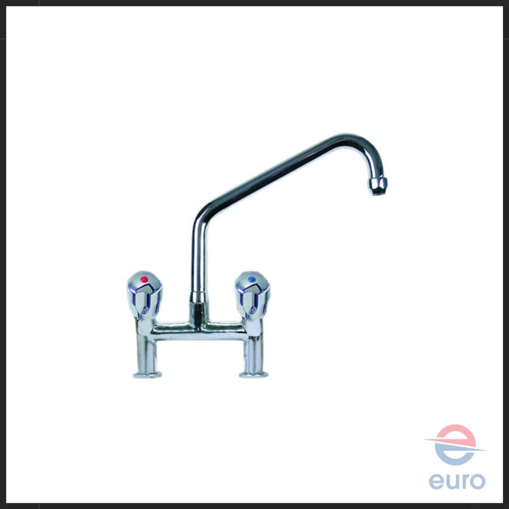 FRIULANA Two hole Heavy Duty Sink Mixer Tap with Multi-turn Knobs BFBP20